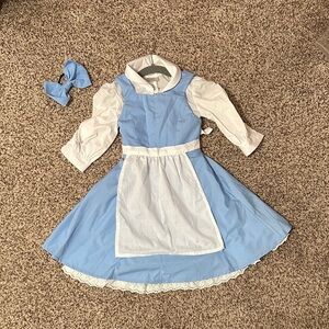 Disney Beauty and the Beast “Belle” Blue and White Kids Costume with Bow